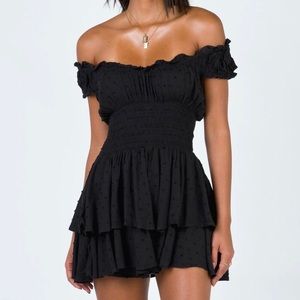 the love galore romper black, princess polly